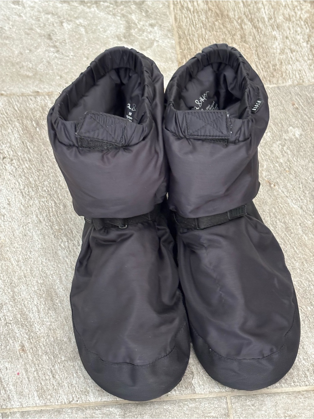 Bloch Irina Max Adult Ballet Dance Puffer Warm Up Booties Black Size Medium